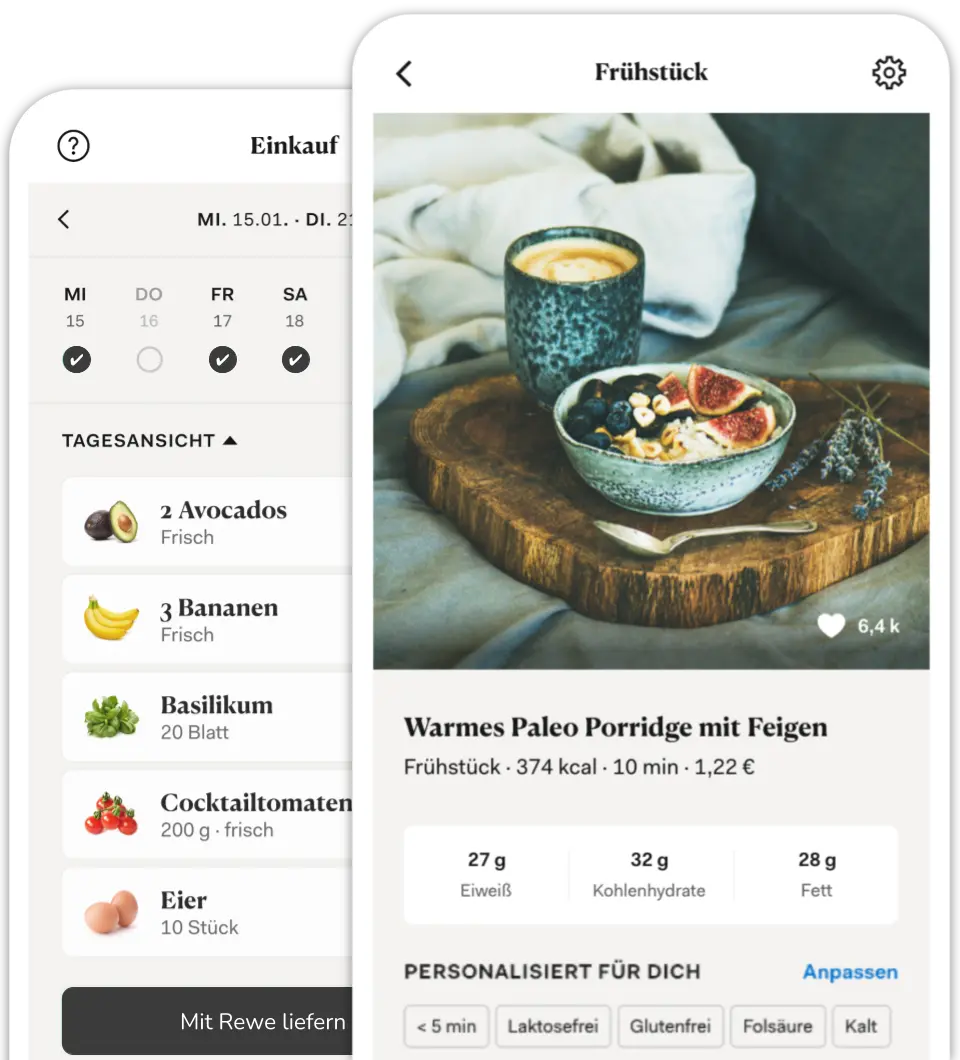 App Rezept Beispiel und Einkaufsliste App Rezept Beispiel und Einkaufsliste